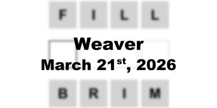 Weaver Answer - 21st March 2026