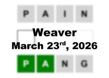 ‘Weaver’ Answer Today Pain to Pang: March 23rd 2026 Hints and Solution