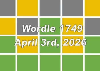 ‘Wordle’ Answer Today 1749 April 3rd 2026 – Hints and Solution (4/3/26)