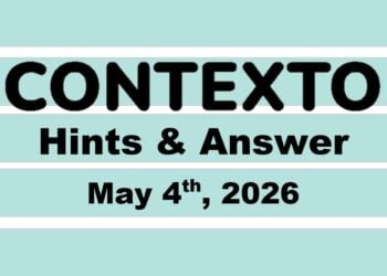 ‘Wordle’ Answer Today 1780 May 4th 2026 – Hints and Solution (5/4/26)