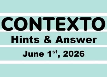 ‘Wordle’ Answer Today 1808 June 1st 2026 – Hints and Solution (6/1/26)