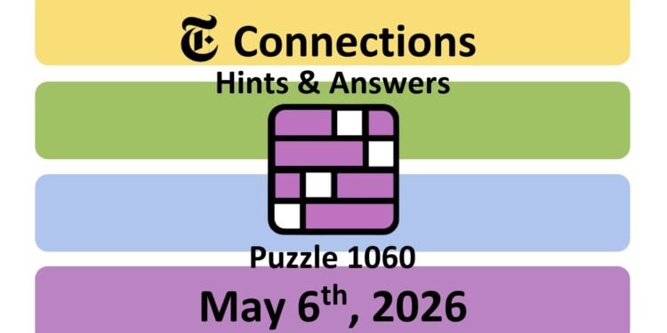 Daily NYT Connections 1060 Answers - 6th May 2026