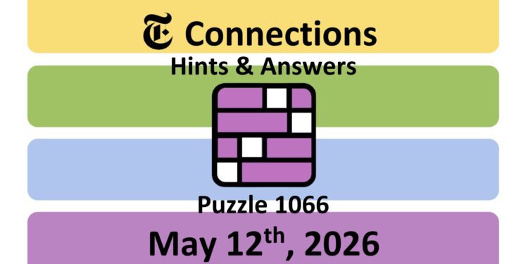Daily NYT Connections 1066 Answers - 12th May 2026