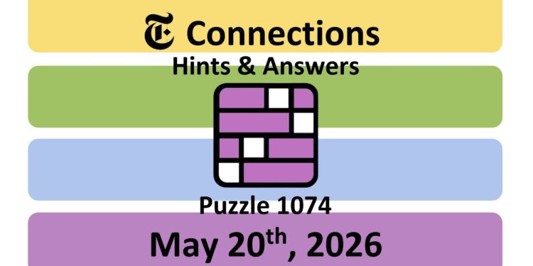 Daily NYT Connections 1074 Answers - 20th May 2026