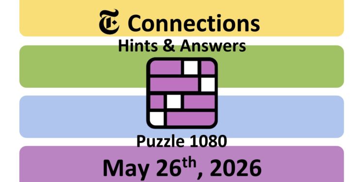 Daily NYT Connections 1080 Answers - 26th May 2026