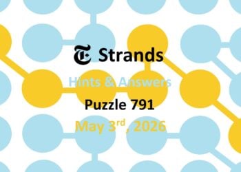 ‘Wordle’ Answer Today 1779 May 3rd 2026 – Hints and Solution (5/3/26)