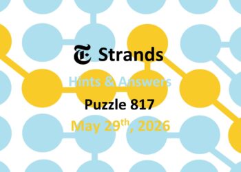 ‘Wordle’ Answer Today 1805 May 29th 2026 – Hints and Solution (5/29/26)