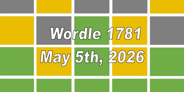 Daily Wordle 1781 - 5th May 2026