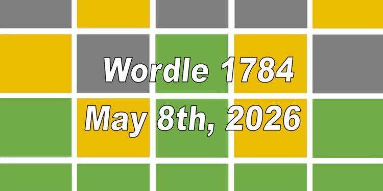 Daily Wordle 1784 - 8th May 2026