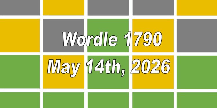 Daily Wordle 1790 - 14th May 2026