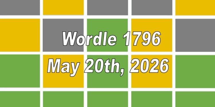 Daily Wordle 1796 - 20th May 2026