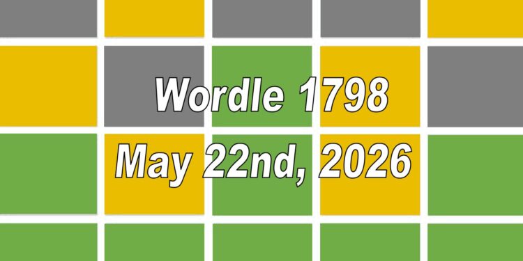 Daily Wordle 1798 - 22nd May 2026