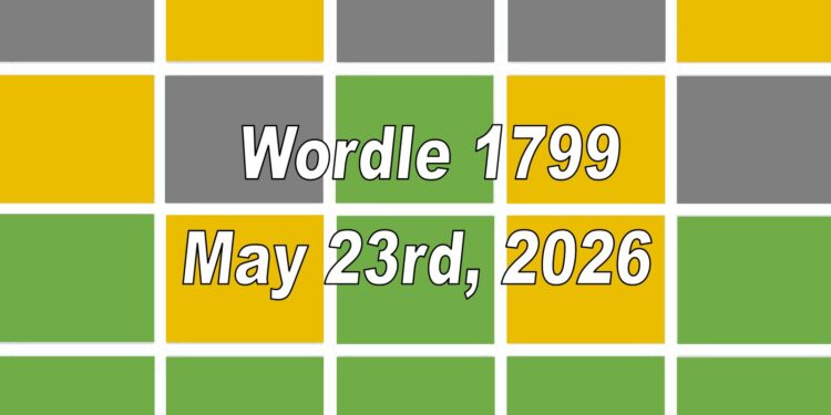 Daily Wordle 1799 - 23rd May 2026