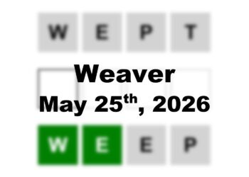 ‘Wordle’ Answer Today 1801 May 25th 2026 – Hints and Solution (5/25/26)