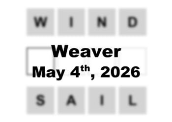 ‘Weaver’ Answer Today Wind to Sail: May 4th 2026 Hints and Solution