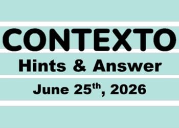 ‘Wordle’ Answer Today 1832 June 25th 2026 – Hints and Solution (6/25/26)