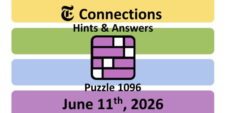 Daily NYT Connections 1096 Answers - 11th June 2026