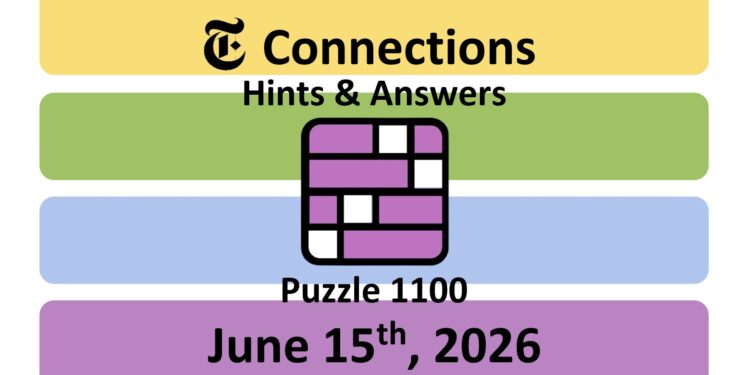 Daily NYT Connections 1100 Answers - 15th June 2026