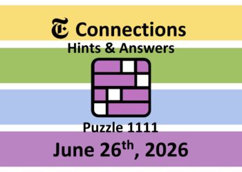 ‘Wordle’ Answer Today 1833 June 26th 2026 – Hints and Solution (6/26/26)