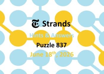 ‘Wordle’ Answer Today 1825 June 18th 2026 – Hints and Solution (6/18/26)