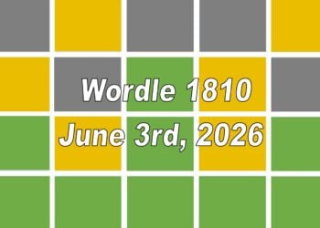 ‘Wordle’ Answer Today 1810 June 3rd 2026 – Hints and Solution (6/3/26)