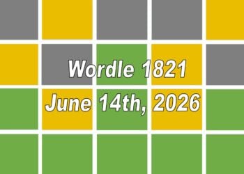 ‘Wordle’ Answer Today 1821 June 14th 2026 – Hints and Solution (6/14/26)