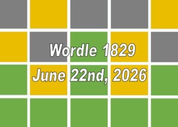 ‘Wordle’ Answer Today 1829 June 22nd 2026 – Hints and Solution (6/22/26)