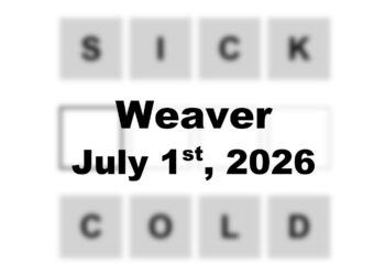 ‘Wordle’ Answer Today 1838 July 1st 2026 – Hints and Solution (7/1/26)