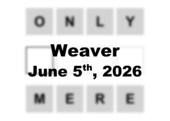 ‘Wordle’ Answer Today 1812 June 5th 2026 – Hints and Solution (6/5/26)