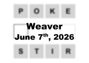 ‘Wordle’ Answer Today 1814 June 7th 2026 – Hints and Solution (6/7/26)