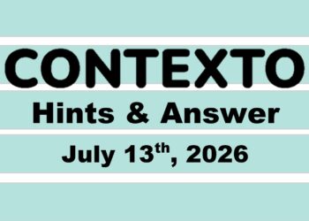 ‘Wordle’ Answer Today 1850 July 13th 2026 – Hints and Solution (7/13/26)