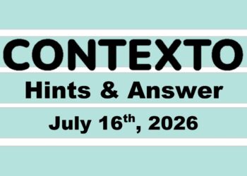 ‘Wordle’ Answer Today 1853 July 16th 2026 – Hints and Solution (7/16/26)