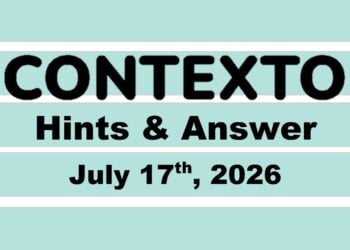 ‘Wordle’ Answer Today 1854 July 17th 2026 – Hints and Solution (7/17/26)
