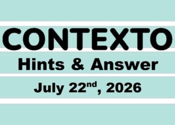 ‘Wordle’ Answer Today 1859 July 22nd 2026 – Hints and Solution (7/22/26)