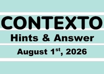 ‘Wordle’ Answer Today 1869 August 1st 2026 – Hints and Solution (8/1/26)