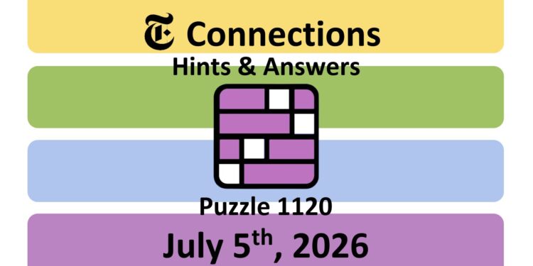 Daily NYT Connections 1120 Answers - 5th July 2026
