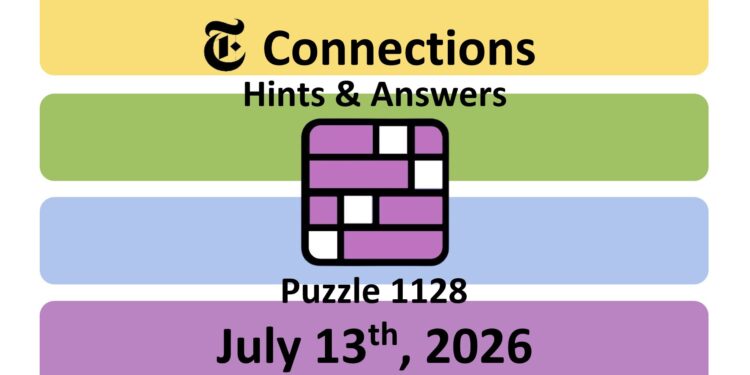 Daily NYT Connections 1128 Answers - 13th July 2026