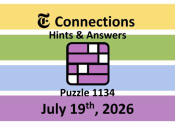 ‘Wordle’ Answer Today 1856 July 19th 2026 – Hints and Solution (7/19/26)