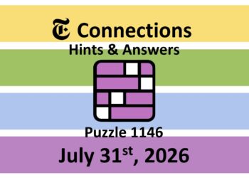 ‘Wordle’ Answer Today 1868 July 31st 2026 – Hints and Solution (7/31/26)