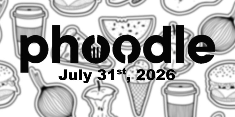 Daily Phoodle - 31st July 2026