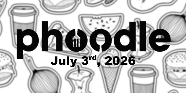 Daily Phoodle - 3rd July 2026
