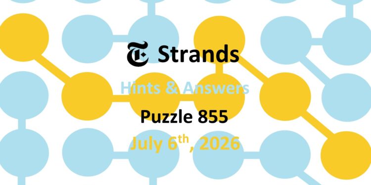 Daily Strands 855 Answers Today - 6th July 2026
