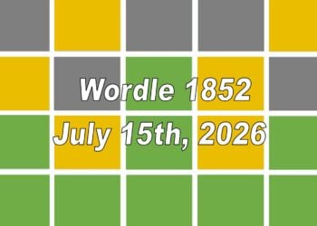 ‘Wordle’ Answer Today 1852 July 15th 2026 – Hints and Solution (7/15/26)