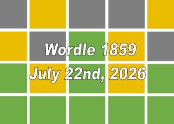 ‘Wordle’ Answer Today 1859 July 22nd 2026 – Hints and Solution (7/22/26)