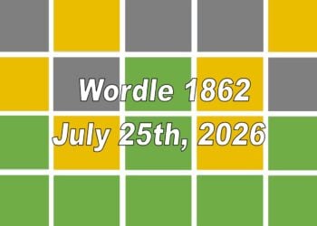 ‘Wordle’ Answer Today 1862 July 25th 2026 – Hints and Solution (7/25/26)