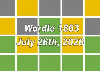 ‘Wordle’ Answer Today 1863 July 26th 2026 – Hints and Solution (7/26/26)