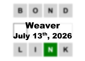 ‘Wordle’ Answer Today 1850 July 13th 2026 – Hints and Solution (7/13/26)