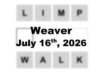 ‘Wordle’ Answer Today 1853 July 16th 2026 – Hints and Solution (7/16/26)