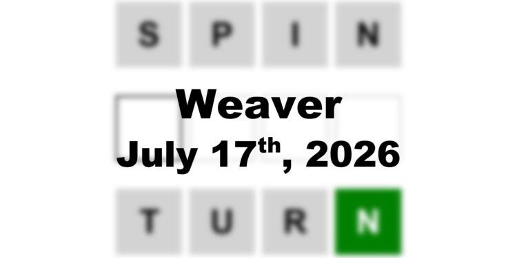 Weaver Answer - 17th July 2026