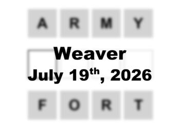 ‘Wordle’ Answer Today 1856 July 19th 2026 – Hints and Solution (7/19/26)